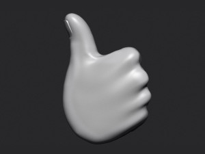 Thumbs Up Hand Figure 3D Print Model
