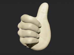 Thumbs Up Hand Figure 3D Print Model