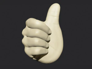 Thumbs Up Hand Figure 3D Print Model