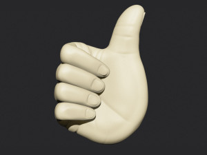 Thumbs Up Hand Figure 3D Print Model