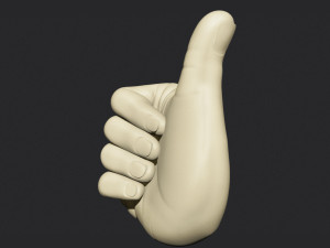 Thumbs Up Hand Figure 3D Print Model