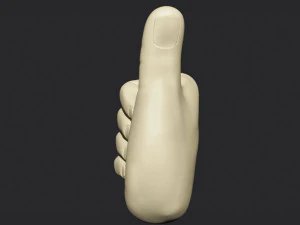 Thumbs Up Hand Figure 3D Print Model