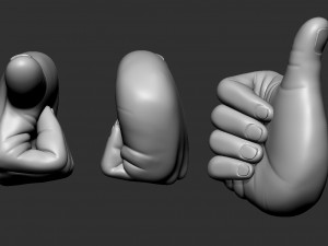 Thumbs Up Hand Figure 3D Print Model