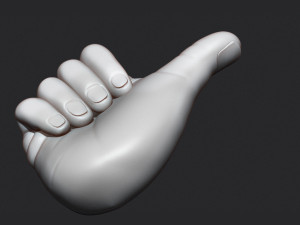 Thumbs Up Hand Figure 3D Print Model