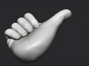 Thumbs Up Hand Figure 3D Print Model