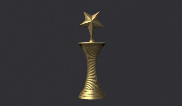 Star award Model Cetak 3D .c4d .max .obj .3ds .fbx .stl .blend 
