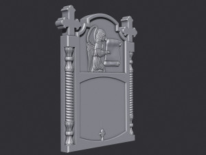 Memorial Tombstone with Angel 3D-printmodel