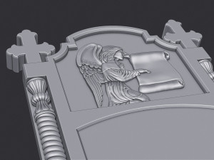 Memorial Tombstone with Angel 3D-printmodel