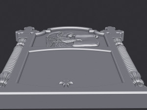 Memorial Tombstone with Angel 3D-printmodel