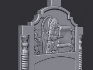 Memorial Tombstone with Angel 3D Принт Модель