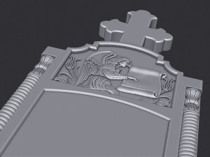 Memorial Tombstone with Angel 3D Принт Модель