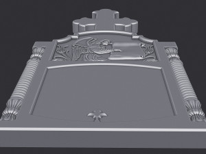 Memorial Tombstone with Angel 3D Принт Модель