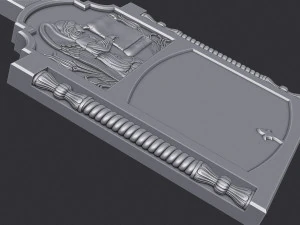Memorial Tombstone with Angel 3D Print Model
