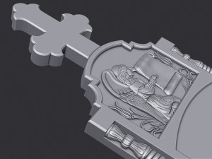 Memorial Tombstone with Angel 3D Принт Модель