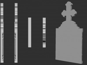 Memorial Tombstone with Angel 3D Принт Модель