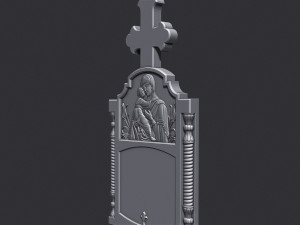 Memorial Tombstone with Cross 3D प्रिंट मॉडल