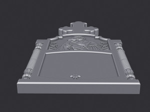 Memorial Tombstone with Cross 3D प्रिंट मॉडल