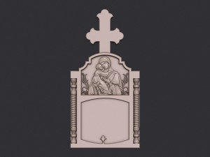 Memorial Tombstone with Cross 3D प्रिंट मॉडल