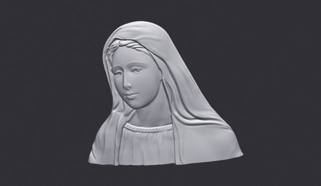 Virgin Mary Model do druku 3D .c4d .max .obj .3ds .fbx .stl .blend 