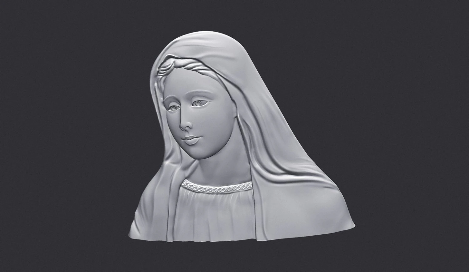Virgin Mary 3D Print Model .c4d .max .obj .3ds .fbx .stl .blend