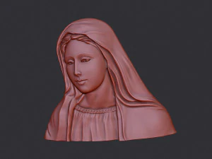 Virgin Mary 3D Print Model