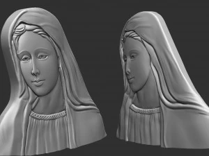 Virgin Mary 3D Print Model