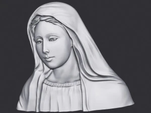 Virgin Mary 3D Print Model