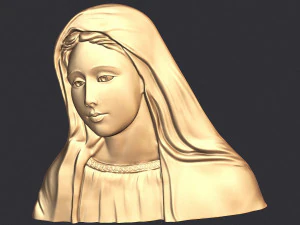 Virgin Mary 3D Print Model