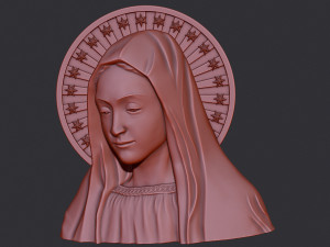 Virgin Mary 3 Modelo de Impressão 3D
