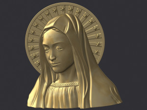 Virgin Mary 3 Modelo de Impressão 3D