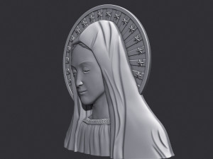 Virgin Mary 3 Modelo de Impressão 3D