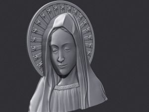 Virgin Mary 3 Modelo de Impressão 3D