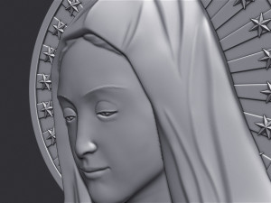 Virgin Mary 3 Modelo de Impressão 3D