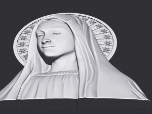 Virgin Mary 3 Modelo de Impressão 3D