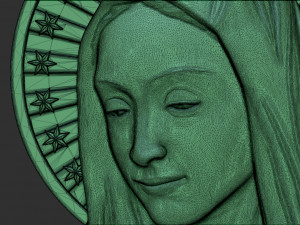 Virgin Mary 3 Modelo de Impressão 3D