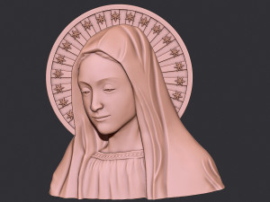 Virgin Mary 3 Modelo de Impressão 3D