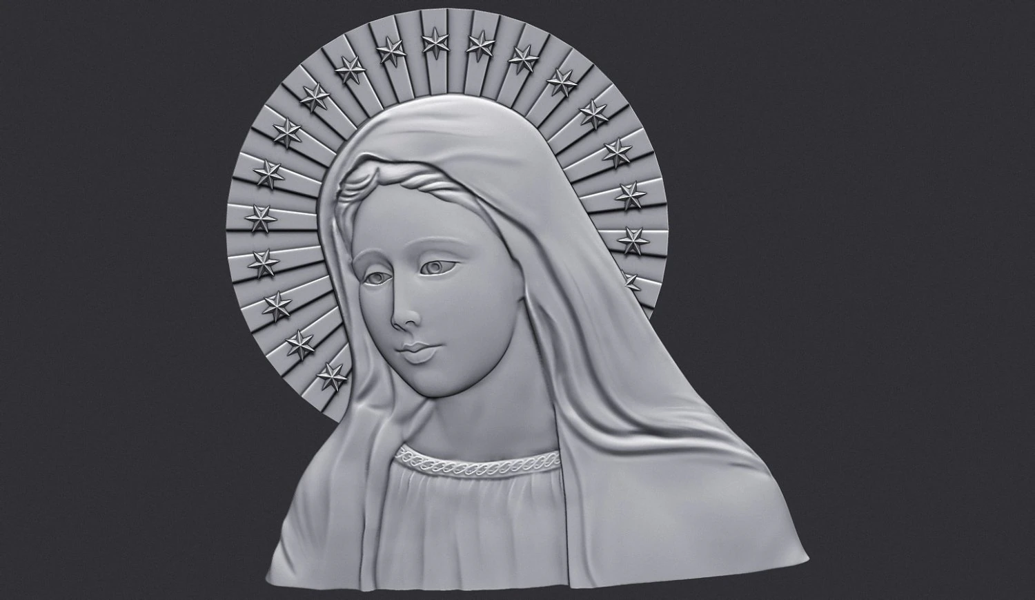 Virgin Mary 4 3D Print Model .c4d .max .obj .3ds .fbx .stl .blend