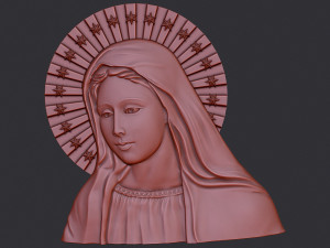 Virgin Mary 4 3Dプリントモデル