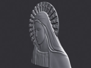 Virgin Mary 4 3Dプリントモデル