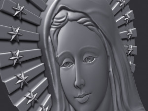 Virgin Mary 4 3Dプリントモデル