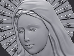 Virgin Mary 4 3Dプリントモデル