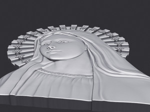 Virgin Mary 4 3Dプリントモデル