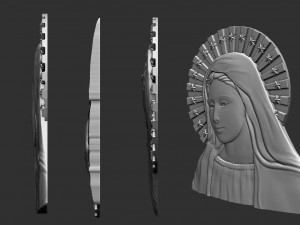 Virgin Mary 4 3Dプリントモデル