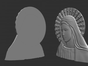 Virgin Mary 4 3Dプリントモデル