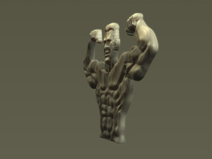 Male Bodybuilder Bas Relief 3D Принт Модель