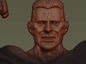 Male Bodybuilder Bas Relief 3D Print Model