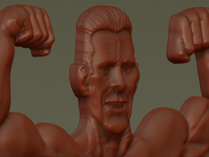 Male Bodybuilder Bas Relief 3D Принт Модель
