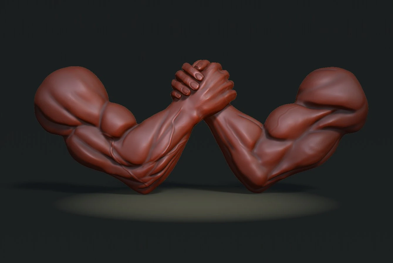 Arm Wrestling 3D Print Model .c4d .max .obj .3ds .fbx .stl .blend 