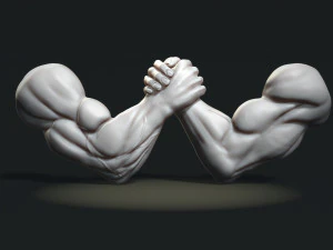 Arm Wrestling 3D Print Model