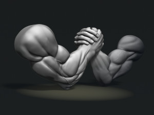 Arm Wrestling Modello di stampa 3D